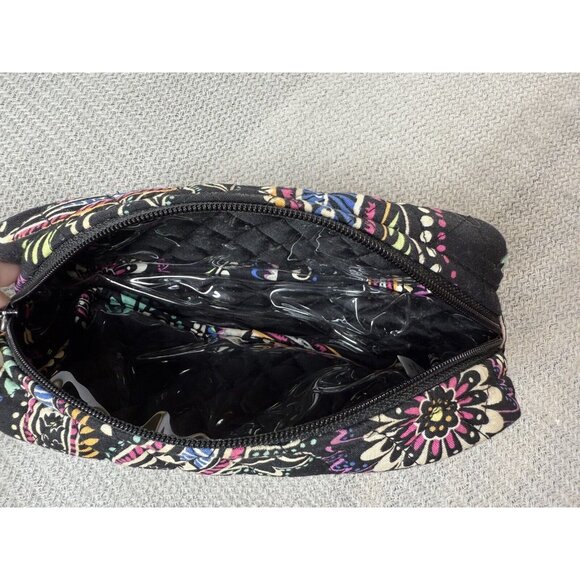 Vera Bradley Bandana Swirl Paisley Makeup Bag Medium Quilted - Picture 4 of 6